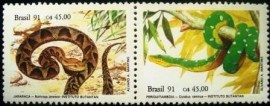 Se-Tenant do Brasil emitido em 1991 - C 1737 M