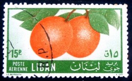 Selo postal do Líbano de 1955 Oranges 15p