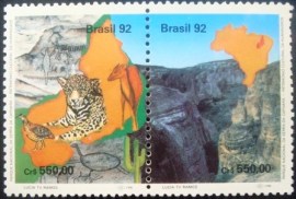 Se-Tenant do Brasil emitido em 1992 - C 1811 M