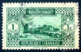 Selo postal do Líbano de 1930 Crusader Castle