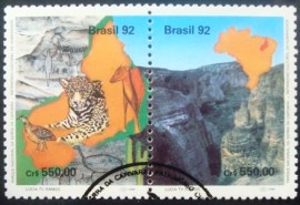 Se-Tenant do Brasil emitido em 1992 - C 1811 NCC