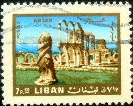 Selo postal do Líbano de 1966 Anjar