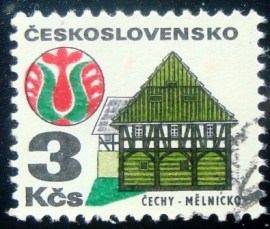 Selo postal da Tchecoslováquia de 1972 Čechy Mělnicko