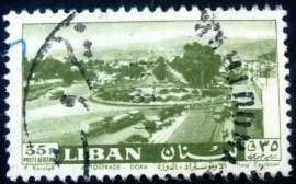 Selo postal do Líbano de 1961 Highway circle at Dora