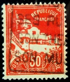 Selo postal da Argélia de 1930 La Pecherie mosque A