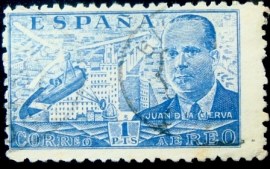 Selo postal da Espanha de 1939 Juan de la Cierva