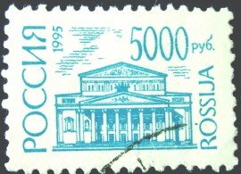 Selo postal da Rússia de 1995 Theatre Bholshoi