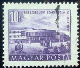 Selo postal da Hungria de 1952 Székesfehérvár Railway Station