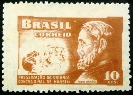 Selo postal do Brasil de 1952 Padre Damião H-1 - H1 N