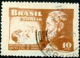 Selo postal do Brasil de 1952 Padre Damião H-1 - H1 U
