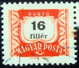 Selo postal da Hungria de 1965 Postage due 16