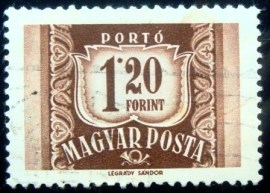 Selo postal da Hungria de 1965 Postage due 1,20