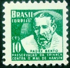 Selo postal do Brasil de 1958 Padre Bento H 6 N
