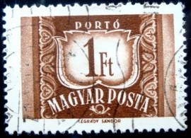 Selo postal da Hungria de 1968 Postage due 1
