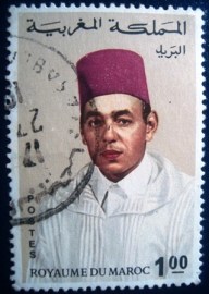 Selo postal do Marrocos de 1968 King Hassan II 1