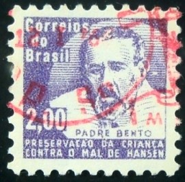 Selo postal do Brasil de 1965 Padre Bento H 11 U