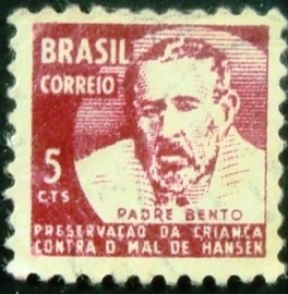 Selo postal do Brasil de 1969 Padre Bento H 14 U