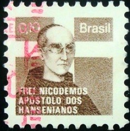 Selo postal do Brasil de 1979 Frei Nicodemos H 19 U