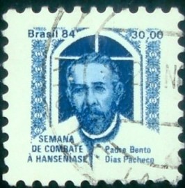 Selo postal do Brasil de 1984 Padre Bento H 21 U