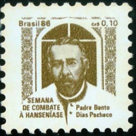 Selo postal do Brasil de 1986 Padre Bento H 23
