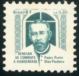 Selo postal do Brasil de 1987 Padre Bento H 24 N
