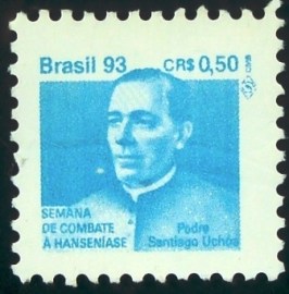Selo postal do Brasil de 1993 Padre Santiago Uchoa