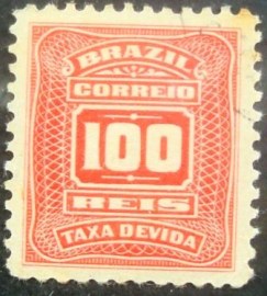 Selo postal Taxa Devida emitido em 1906 - X 30 M