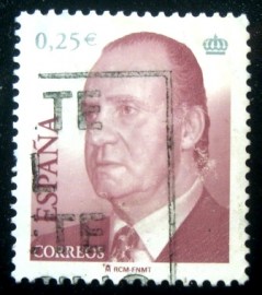 Selo postal da Espanha de 2002 King Juan Carlos I 0,25