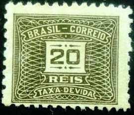 Selo postal Taxa Devida emitido em 1919 - X 42 N