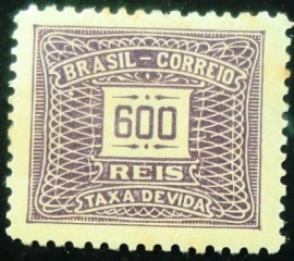 Selo postal Taxa Devida emitido em 1925 - X 51 N
