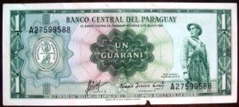 Cédula Paraguai 1963 1 guarani 99588