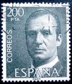 Selo postal da Espanha de 1990 King Juan Carlos I 200 pta