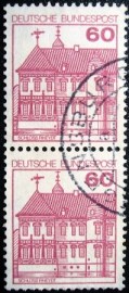 Par de selos da Alemanha de 1979 Rheydt Castle
