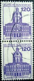 Par de selos da Alemanha de 1982 Charlottenburg Castle