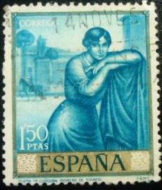 Selo postal da Espanha de 1965 Poem of Cordoba