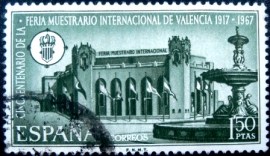 Selo postal da Espanha de 1967 Valencia International Fair