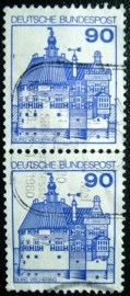 Par de selos da Alemanha de 1979 Stronghold Vischering