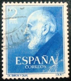Selo postal da Espanha de 1952 Santiago Ramon y Cajal