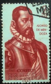 Selo postal da Espanha de 1962 Alonso de Mendoza