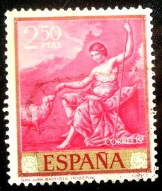 Selo postal da Espanha de 1963 St. John the Baptist