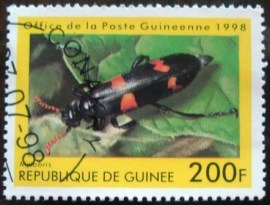 Selo postal 1998 Guinee Blister Beetle (Mylabris sp.)