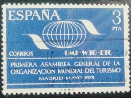 Selo postal da Espanha de 1975 First General Assembly of W.T.O