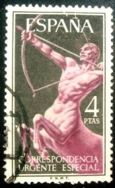 Selo postal da Espanha de 1956 Centaur