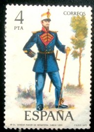 Selo postal da Espanha de 1977 Drum Major