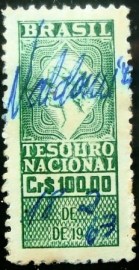 Selo fiscal Tesouro Nacional - 100 U