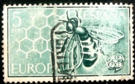 Selo postal da Espanha de 1962 European Honey Bee