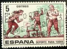 Selo postal da Espanha de 1979 Sport for all. Assault Course