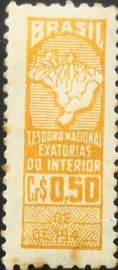 Selo fiscal emitido em 1940 Exatorias do Interior 0,50 N