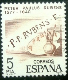 Selo postal da Espanha de 1978 Rubens