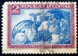 Selo postal da Argentina de 1949 Fruits